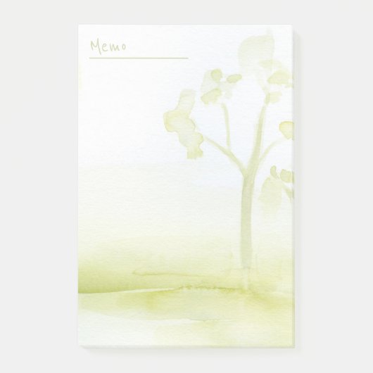 緑の水色の木 ポストイット (正面)