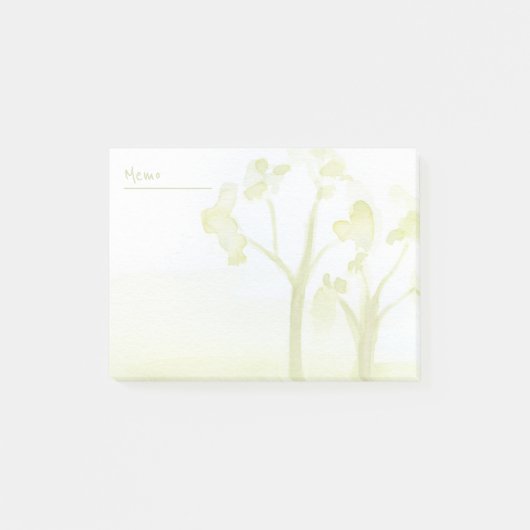 緑の水色の木 ポストイット (正面)