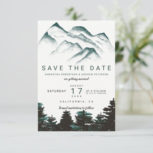 緑の水色の森の山々は日付を保存 セーブザデート (スタンド正面)