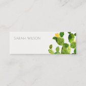 緑の水色の砂漠サボテン花のアドレス スキニー名刺 (正面)