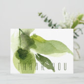 緑の水色の紅葉のお葬式 サンキューカード (スタンド正面)