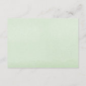 緑の水色の緑の金ゴールド離れRSVP エンクロージャーカード (裏面)