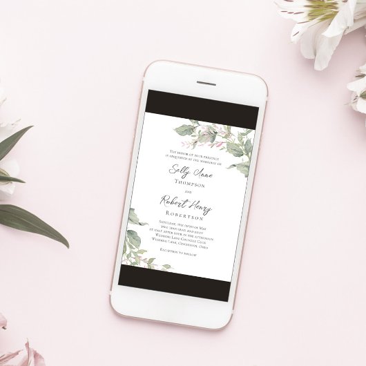 緑の水色の緑結婚の 招待状