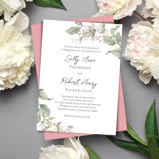 緑の水色の緑結婚の 招待状