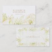 緑の水色の花ライズビジネスカード 名刺 (正面/裏面)