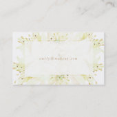 緑の水色の花ライズビジネスカード 名刺 (裏面)