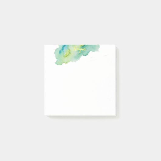 緑の水色アクセント ポストイット (正面)