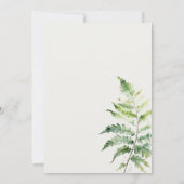 緑の水色シダの葉ありがとう サンキューカード (裏面)