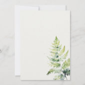 緑の水色シダの葉ありがとう サンキューカード (裏面)