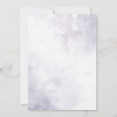 緑の水色フローラ紫エレガントな結婚式 招待状 (裏面)