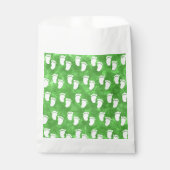 緑の水色ベビーシャワー足跡パターン フェイバーバッグ (正面)
