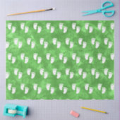 緑の水色ベビーシャワー足跡パターン 薄葉紙 (クラフト)