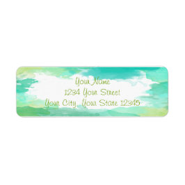 緑の水色ラベル ラベル