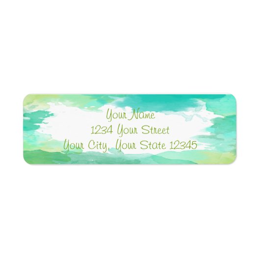 緑の水色ラベル ラベル (正面)