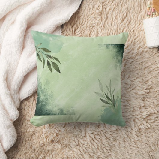 緑の水色 クッション (ブランケット)
