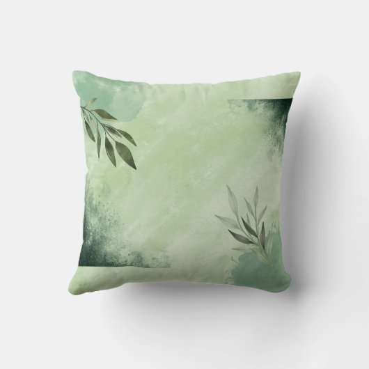 緑の水色 クッション (裏面)