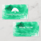 緑の水色 |ツリー 名刺 (正面/裏面)