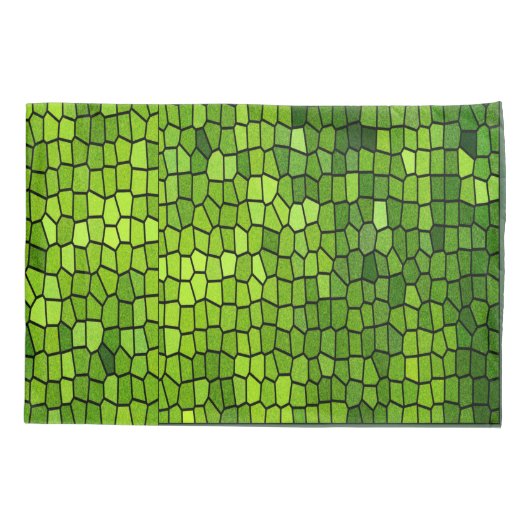 緑の汚れのガラス一見 枕カバー (裏面)