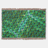 緑の汚れ、傷つき、格子か違うれんがか？ スローブランケット (正面)