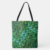 緑の汚れ、傷つき、格子か違うれんがか？ トートバッグ (正面)