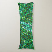 緑の汚れ、傷つき、格子か違うれんがか？ ボディピロー (正面縦)