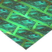 緑の汚れ、傷つき、格子か違うれんがか？ ロングテーブルランナー (コーナー)