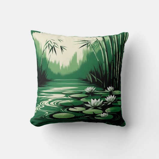 緑の池 クッション (正面)