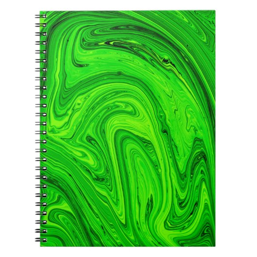 緑の油絵を描抽象芸術背景油絵を描gre ノートブック (正面)