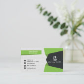 緑の法人企業カード 名刺 (スタンド正面)