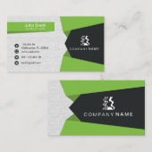 緑の法人企業カード 名刺 (正面/裏面)