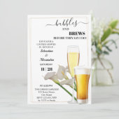 緑の泡とブライトカップルがインベーティをシャワー 招待状 (スタンド正面)