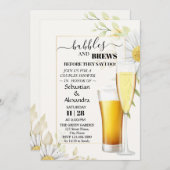 緑の泡とブライトカップルがシャワー 招待状 (正面/裏面)