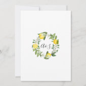 緑の泡とブライトカップルがシャワー 招待状 (裏面)