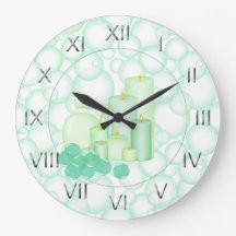 緑の泡蝋燭の浴室