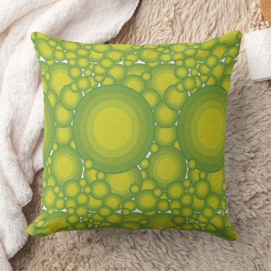 緑の泡 クッション (ブランケット)