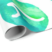 緑の波のパターン ラッピングペーパー (ロールコーナー)