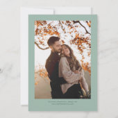 緑の波状の結婚枠 セーブザデート (裏面)