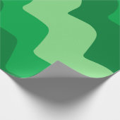 緑の波状海波のグラデーション ラッピングペーパー (角)