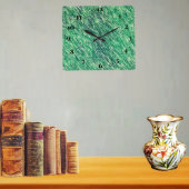 緑の波 スクエア壁時計