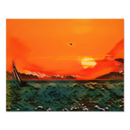 緑の波 フォトプリント           