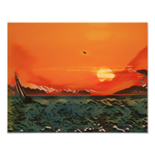 緑の波 フォトプリント            (正面)