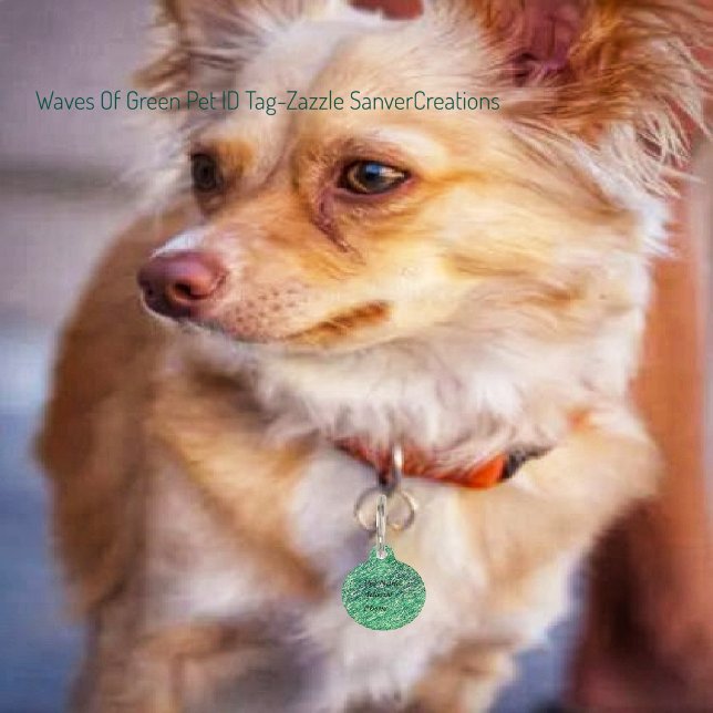 緑の波 ペット　ネームタグ (クリエイターアップロード済み)