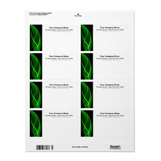 緑の波 ラベル (フルシート)