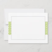 緑の洗礼平たい箱はノート感謝していしています ノートカード (裏面)