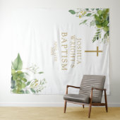 緑の洗礼《キリスト教》洗礼式や命名式写真の背景 タペストリー (インサイチュ(横))