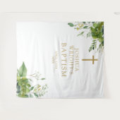 緑の洗礼《キリスト教》洗礼式や命名式写真の背景 タペストリー (正面(横))