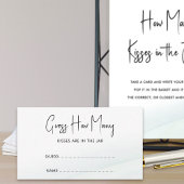 緑の洗面ブライダルシャワーゲームカードの数を推測 アドバイスカード