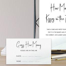 緑の洗面ブライダルシャワーゲームカードの数を推測 アドバイスカード