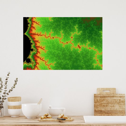 緑の活断層ポスター ポスター (キッチン)