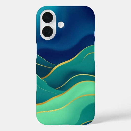 緑の流れ：抽象芸術景観 Case-Mate iPhoneケース (裏面)